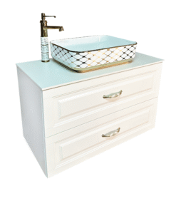 Pakabinama vonios spintelė su kriaukle